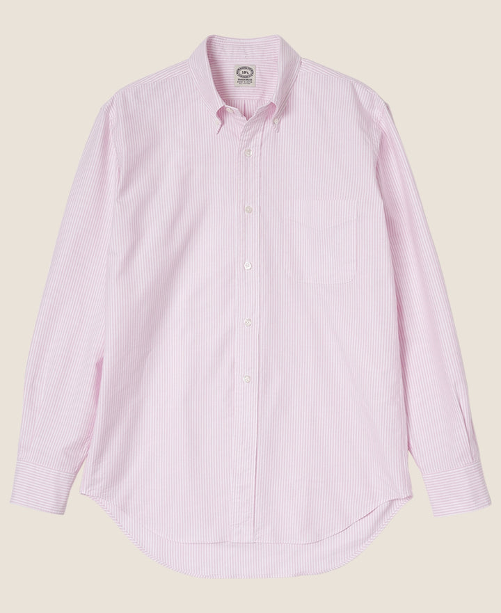 VINTAGE IVY - University Stripe Button Down Oxford