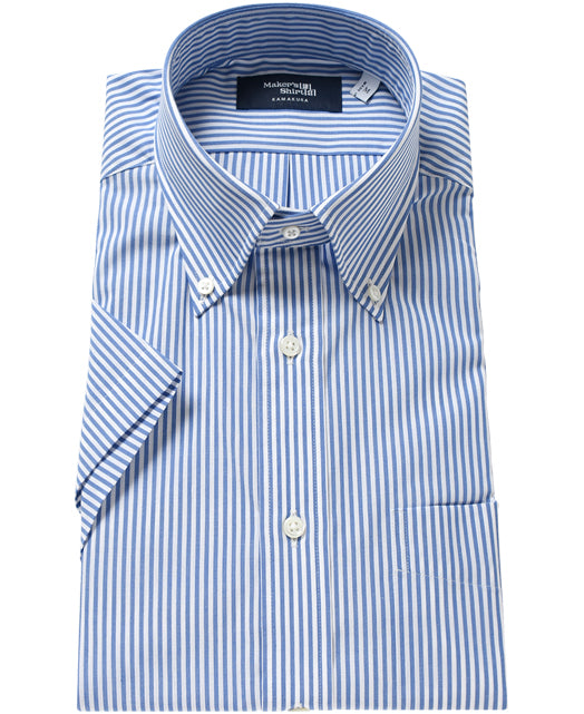 Short Sleeve Shirt - Button Down Ice Cotton Dobby