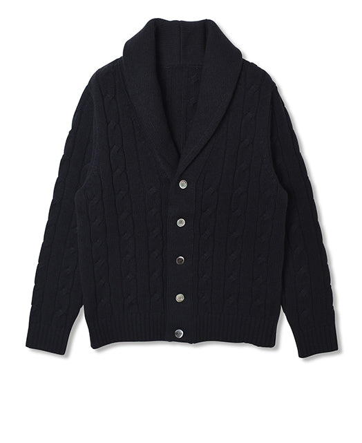 Wool Cashmere Shawl Collar Cardigan – Kamakura Shirts Global