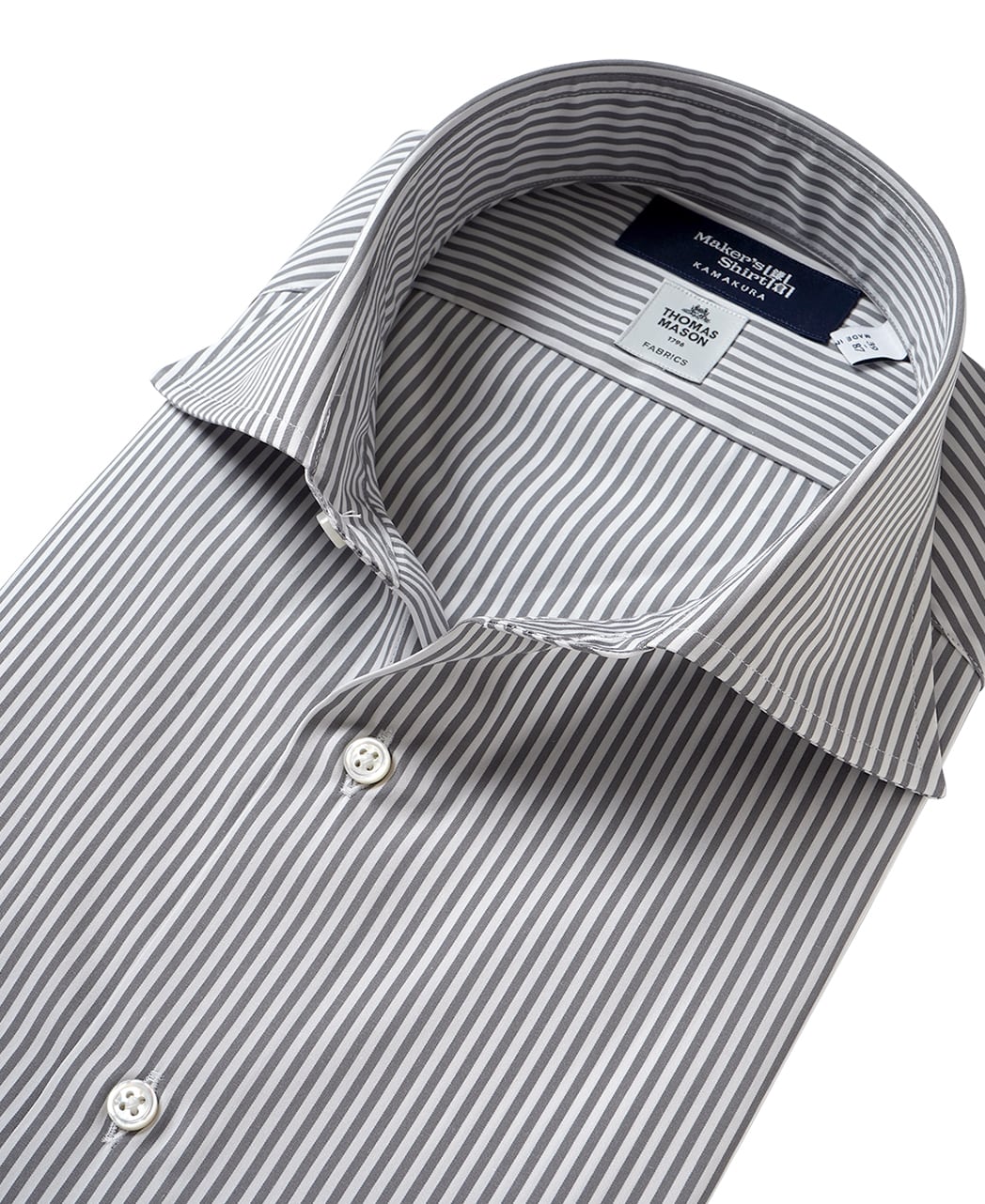 TOKYO SLIM FIT - Spread Broadcloth THOMAS MASON – Kamakura Shirts