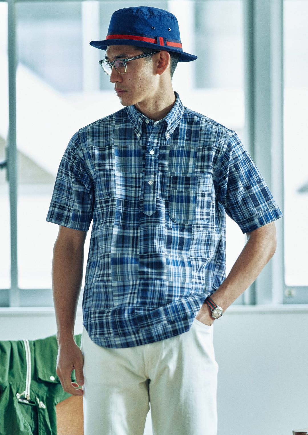 VINTAGE IVY BD POPOVER BLUE CRAZY MADRAS – Kamakura Shirts Global