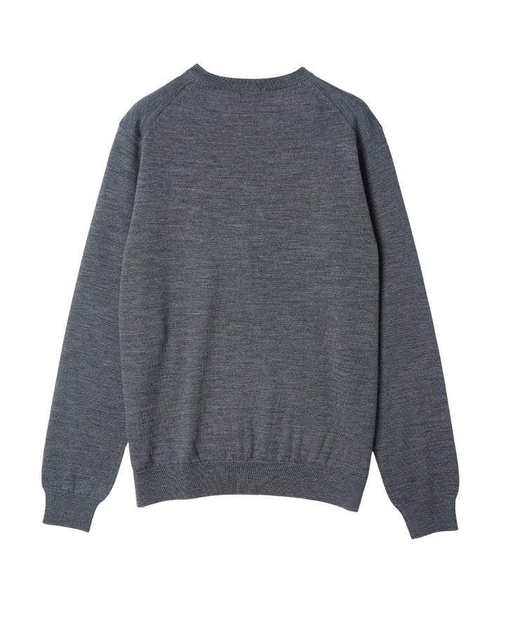 V-NECK KNIT SWEATER 12 Gauge Super Extra Fine Merino – Kamakura