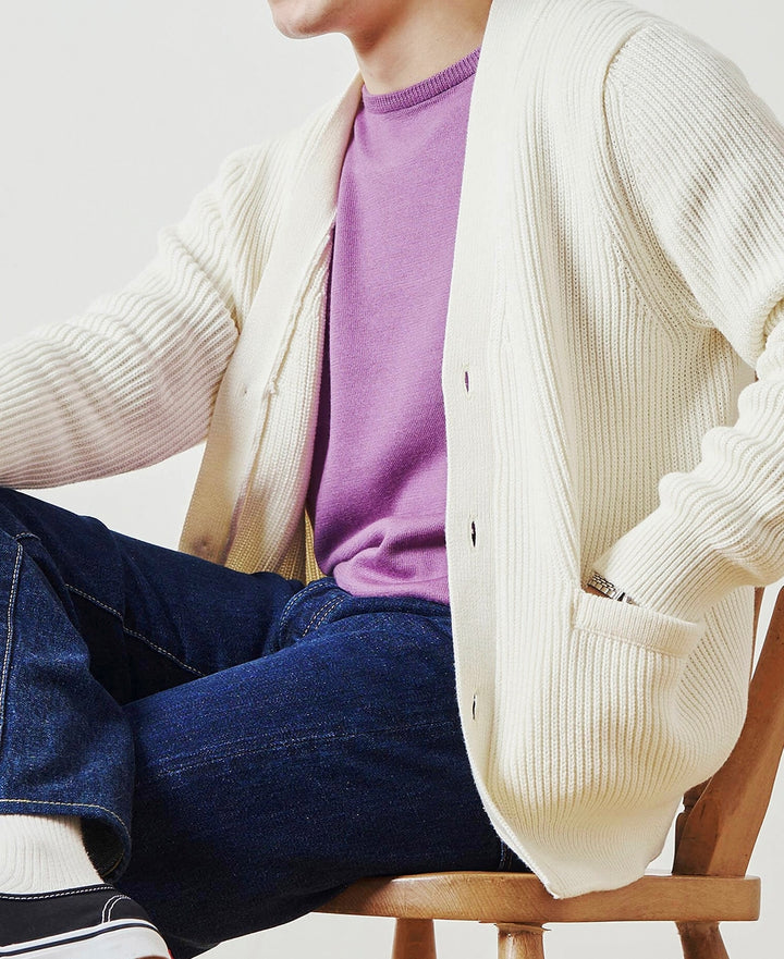7 Gauge Ribbed Knit Cardigan – Kamakura Shirts Global Online Store