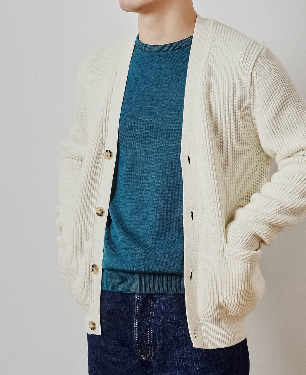 トップス everyone high gauge knit cardigan everyone high gauge knit cardigan (BLACK) | everyone