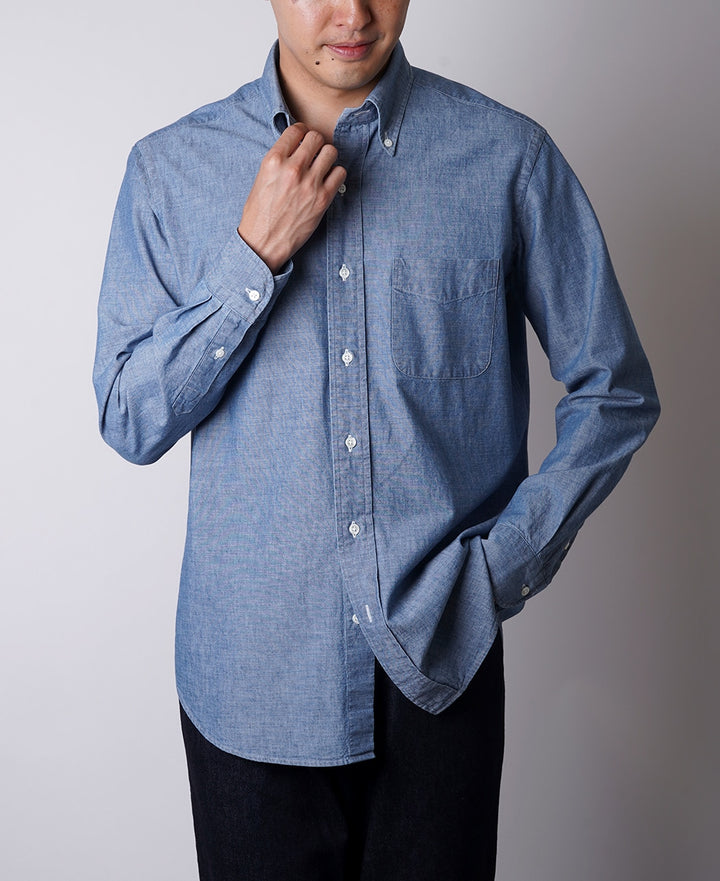 Tokyo Fit - 134 Casual UNTUCKED Button Down Chambray