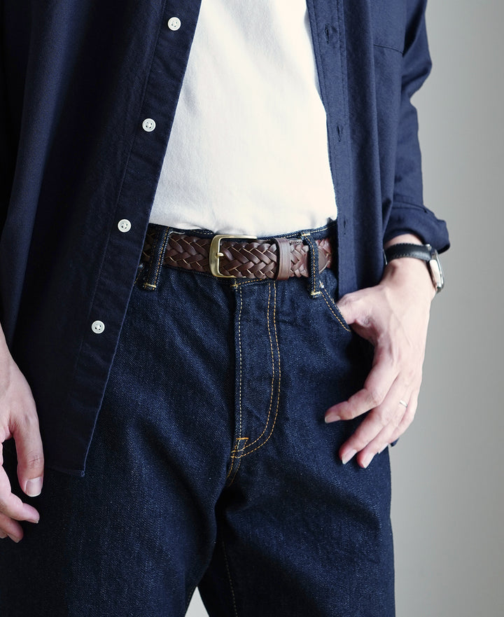 Leather Mesh Belt Chrome Excel – Kamakura Shirts Global Online Store