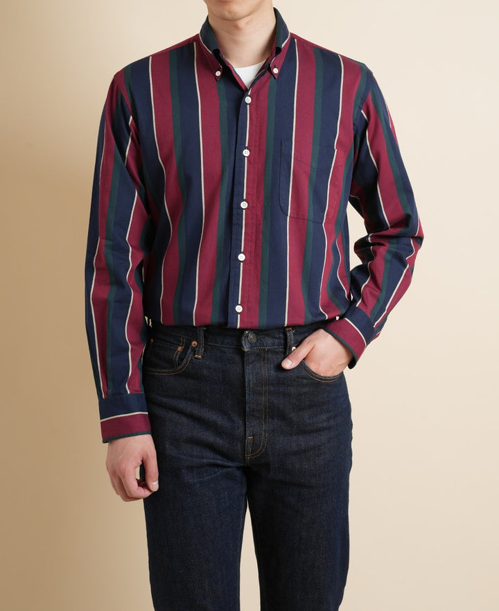 アパルトモン【XIRENA】STRIPEシャツ　ボルドー Buy ALEXANDRA SHIRT DRESS | BEACON STRIPE X CHEX – Rujuta Sheth
