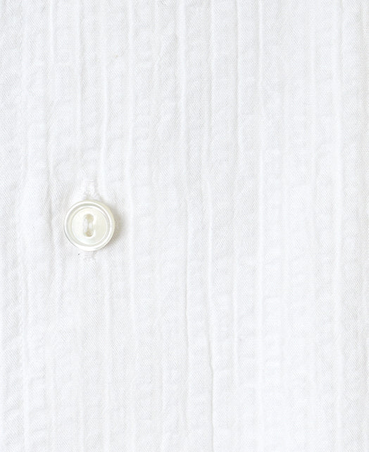 Short Sleeve Shirt - Open-collar ice cotton seersucker