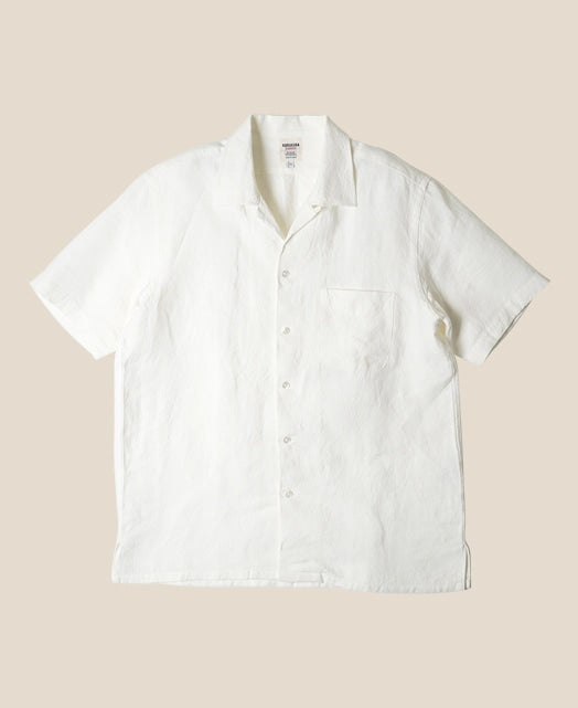 Shonan - Open-collar Extra-heavy Linen Shirt – Kamakura Shirts