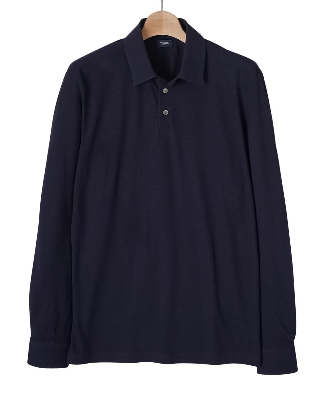 Long-sleeve high-twist cotton polo – Kamakura Shirts Global Online
