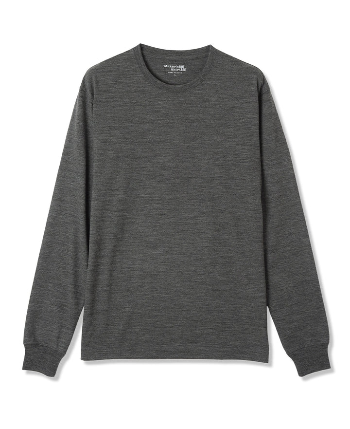 Washable Merino Wool Long Sleeve T-Shirt – Kamakura Shirts Global