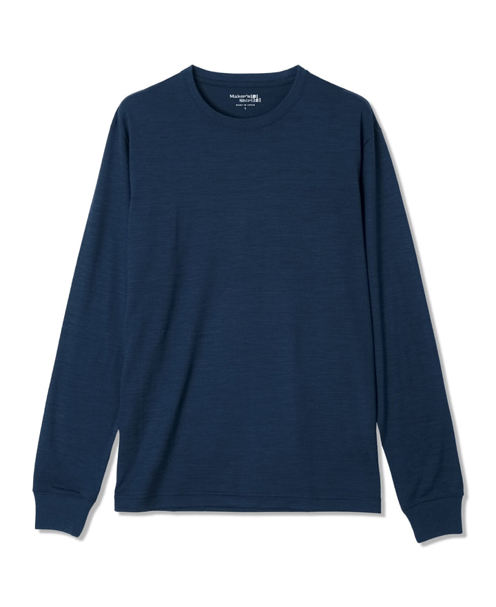 Washable Merino Wool Long Sleeve T-Shirt – Kamakura Shirts Global