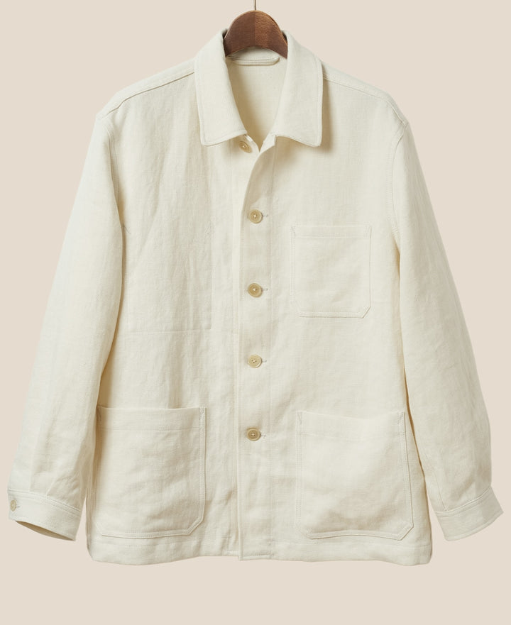 FRENCH WORK JACKET LINEN CANVAS – Kamakura Shirts Global Online Store