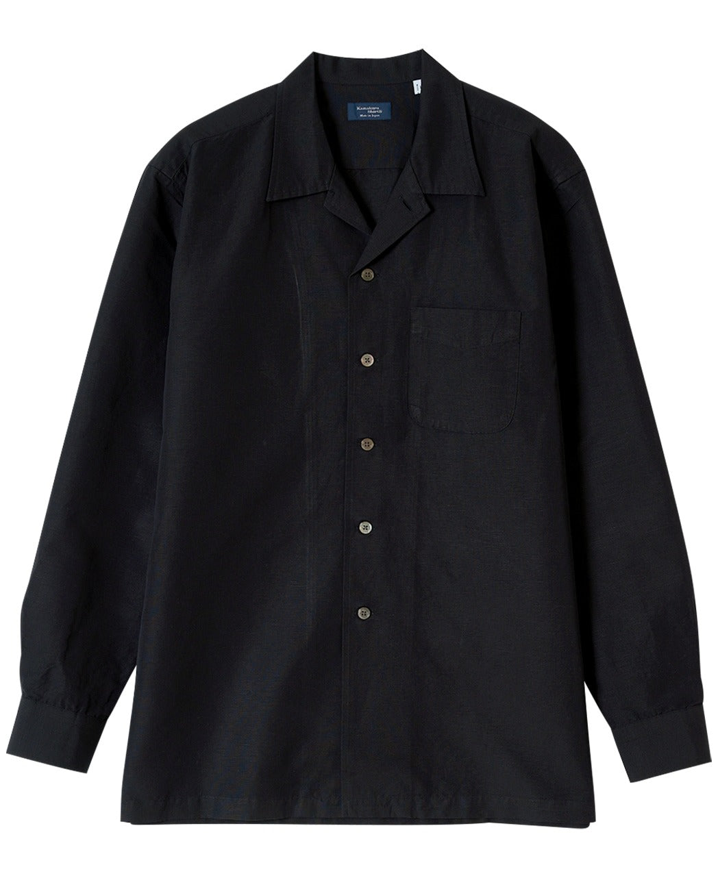 Cotton Linen Open-Collar Shirt – Kamakura Shirts Global Online Store