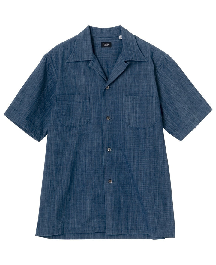 Naturally Indigo-Dyed Hawaiian Shirt