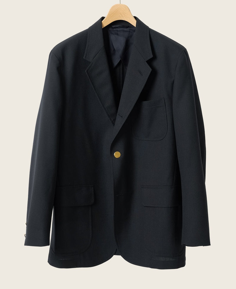 UNSTRUCTURED IVY NAVY BLAZER WOOL TROPICAL