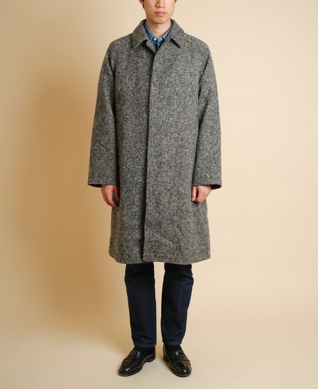 ONE PIECE SLEEVE BALMACAAN COAT DONEGAL TWEED – Kamakura Shirts