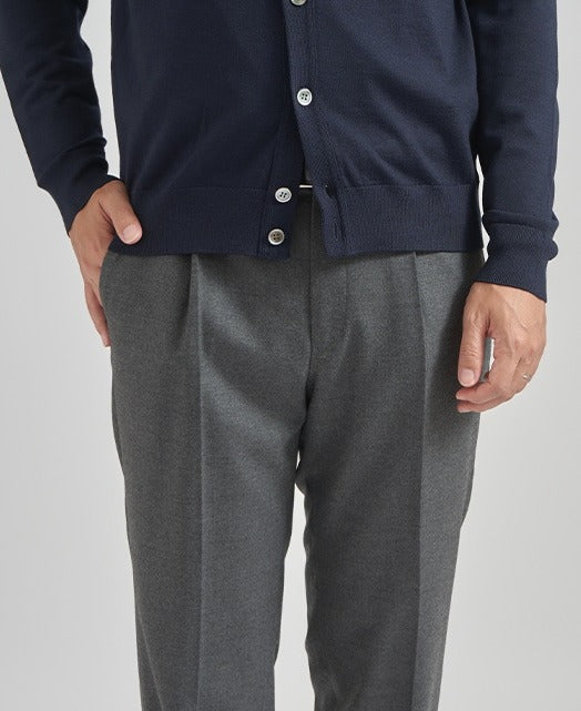 Wool Slacks Stretch Flannel single pleat – Kamakura Shirts Global