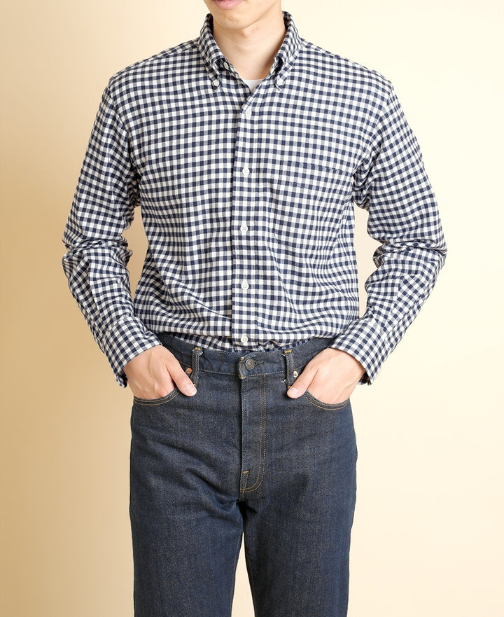Vintage Ivy Navy Flannel Gingham Check Shirt – Kamakura Shirts