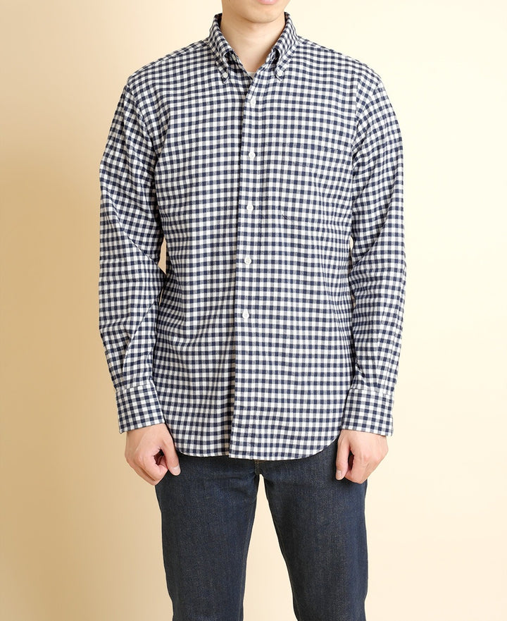 Vintage Ivy Navy Flannel Gingham Check Shirt – Kamakura Shirts