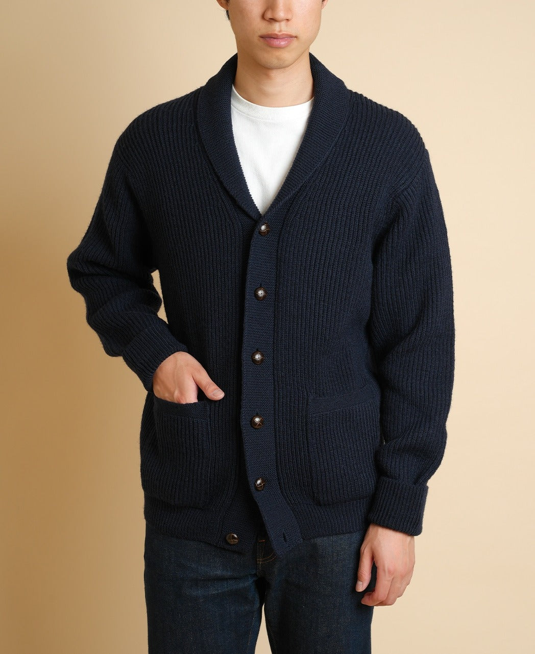 McQueen Shawl Collar Cardigan – Kamakura Shirts Global Online Store