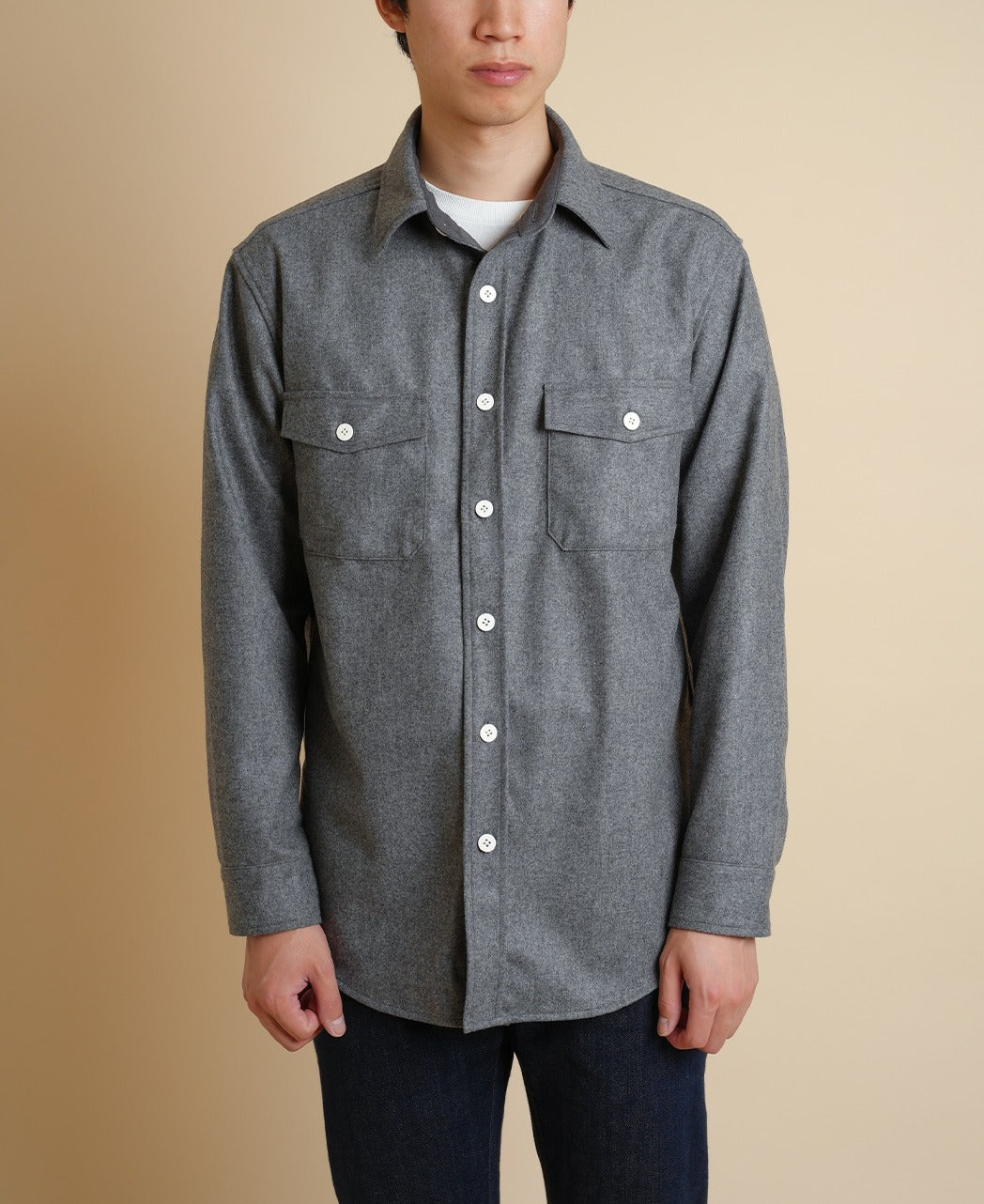 Wool Flannel CPO Shirt – Kamakura Shirts Global Online Store