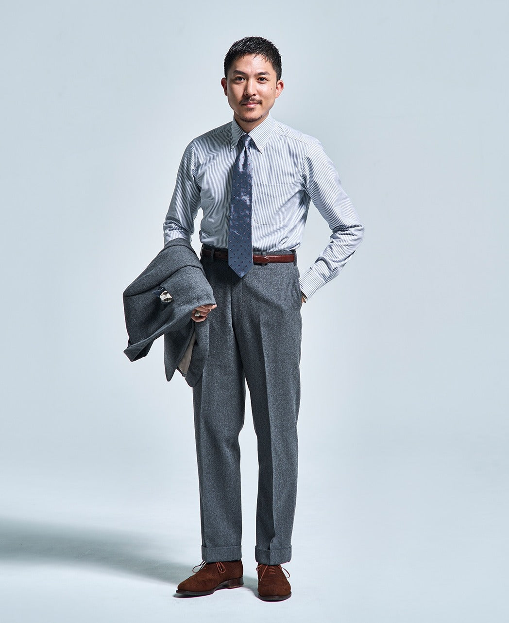 TOKYO SLIM FIT - Button Down Giza 96 Pinpoint Oxford