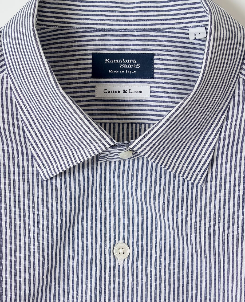 Italian Collar Cotton Linen Shirt – Kamakura Shirts Global Online