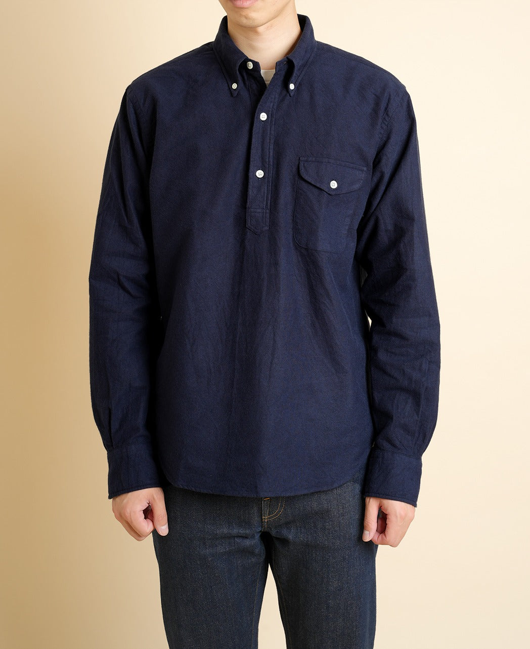 VINTAGE IVY BRUSHED NAVY OXFORD SHIRT – Kamakura Shirts Global Online Store