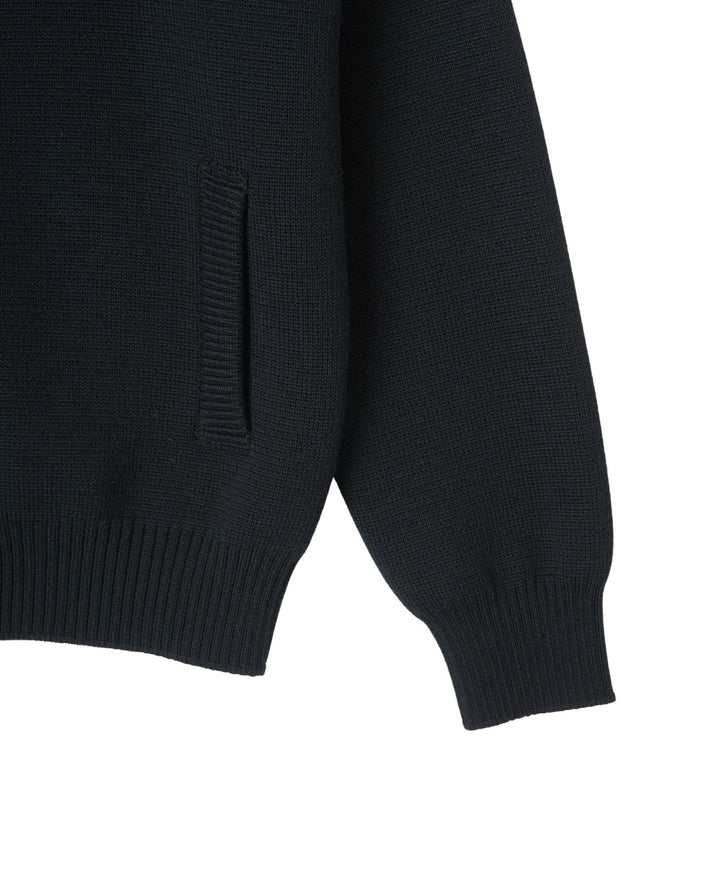 3*7様 renoma HIGH GAUGE CREW NECK KNIT 黒 12G 3X3 RIB RIBBED ROUND NECK LONG SLV PO – THE SHOP YOHJI