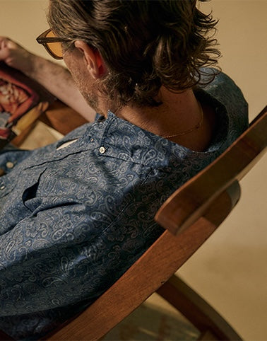 Blue Paisley Print Shirt