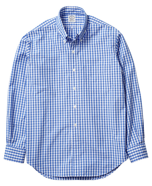 Vintage Ivy - Large Light Blue Gingham Check Button-Down – Kamakura ...