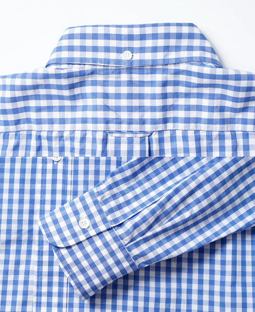 Vintage Ivy - Large Light Blue Gingham Check Button-Down