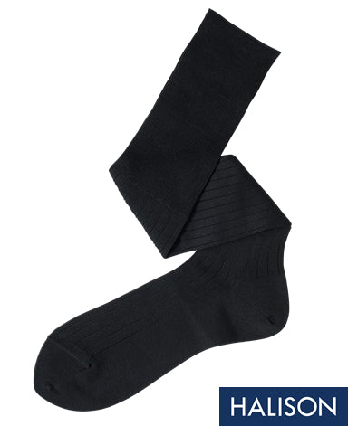 Cotton High Gauge Socks Dark Gray Longhose
