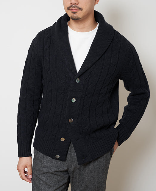 Wool Cashmere Shawl Collar Cardigan – Kamakura Shirts Global
